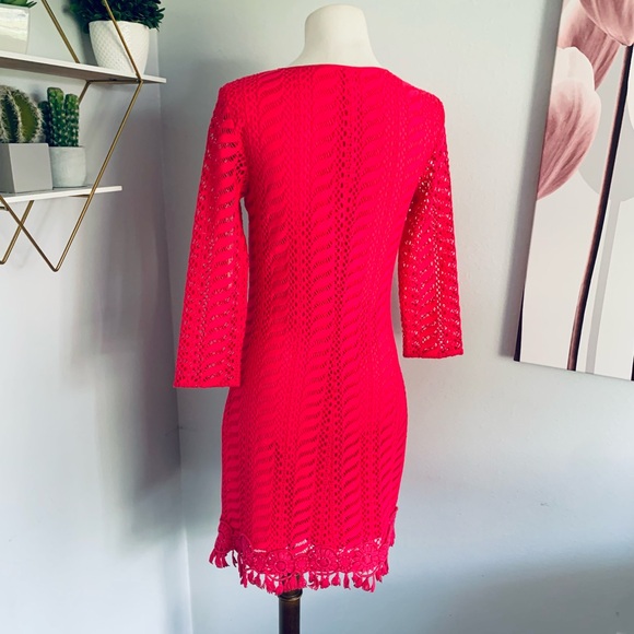 Lilly Pulitzer • Seminole Mini Dress • Crochet Zebra Lace • SZ XS • Retail $178 - Picture 13 of 14